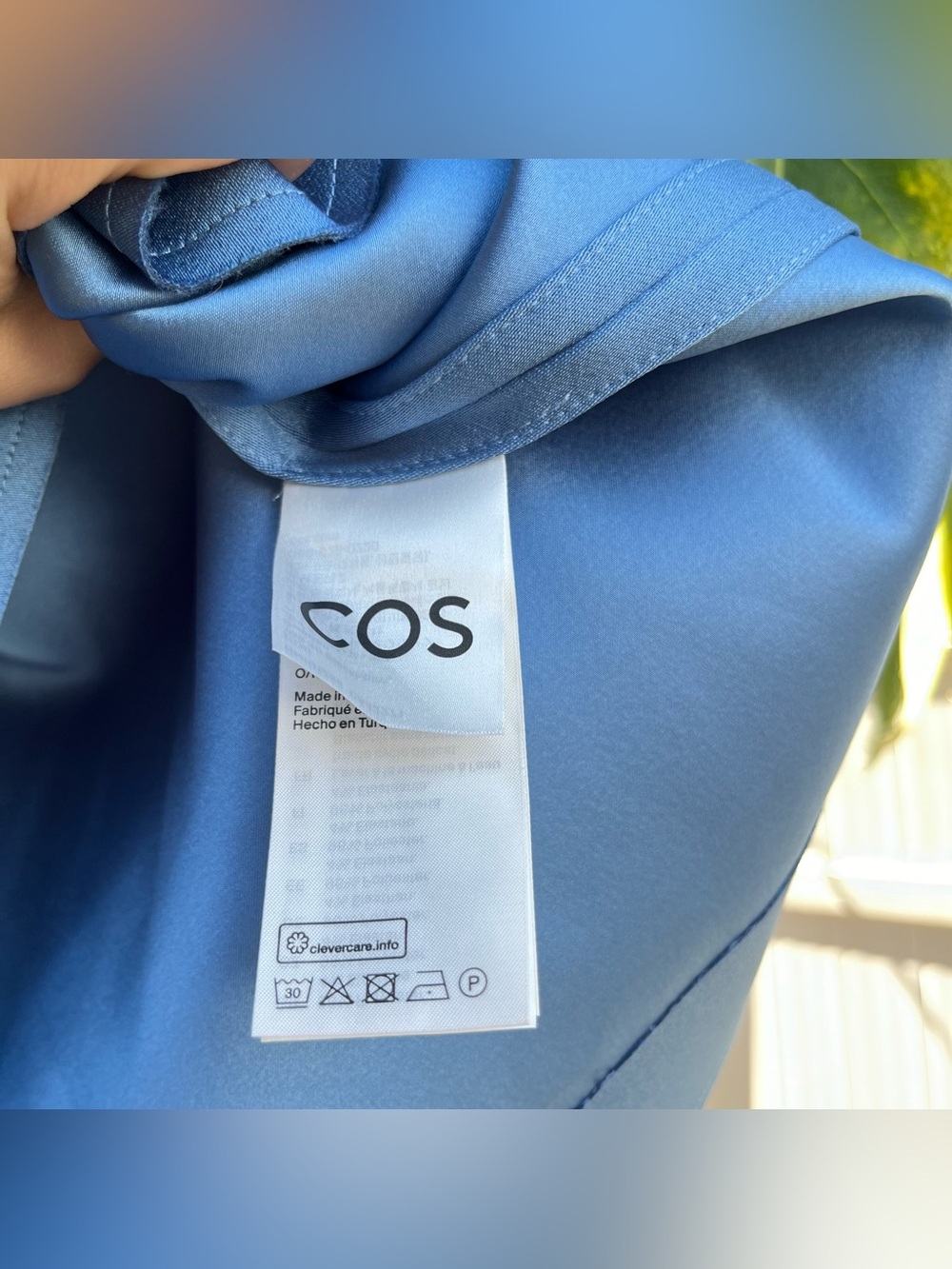 NWT COS Sculpted Blue Mini Skirt. - Picture 6 of 13